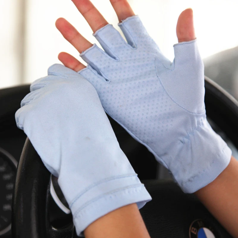 Leather Fingerless Short Gloves Black Rivets Stud Half Finger Mittens Fashion LE 