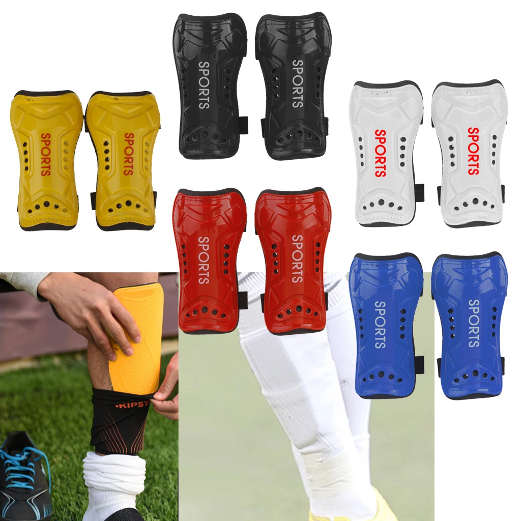 Ultra Light Football Shin Pads Soccer Guards Sports Leg Protector Ankle Sleeve 