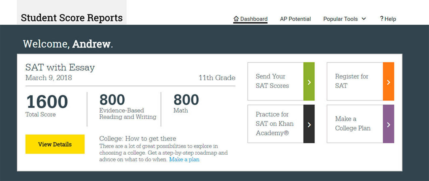 How to send sat score without essay