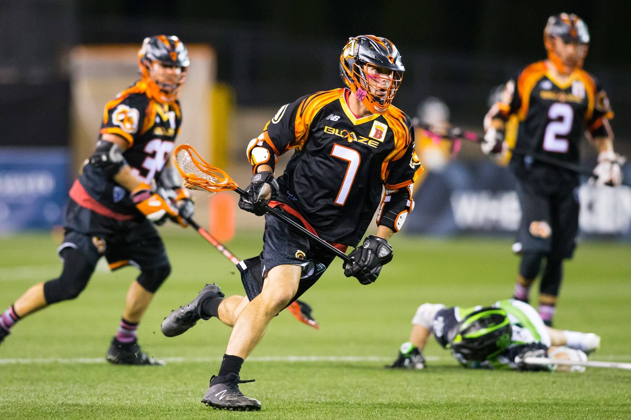 July 14, 2007: Long Island Lizards Mark Millon (#19) in action against the  Rochester Rattlers.In a key Major League Lacrosse (MLL) Eastern Conference  game, the Rochester Rattlers defeated the Long Island Lizards