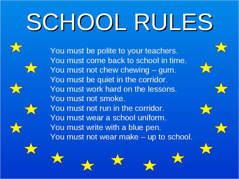 Rules high school: Classroom Rules for High School Students