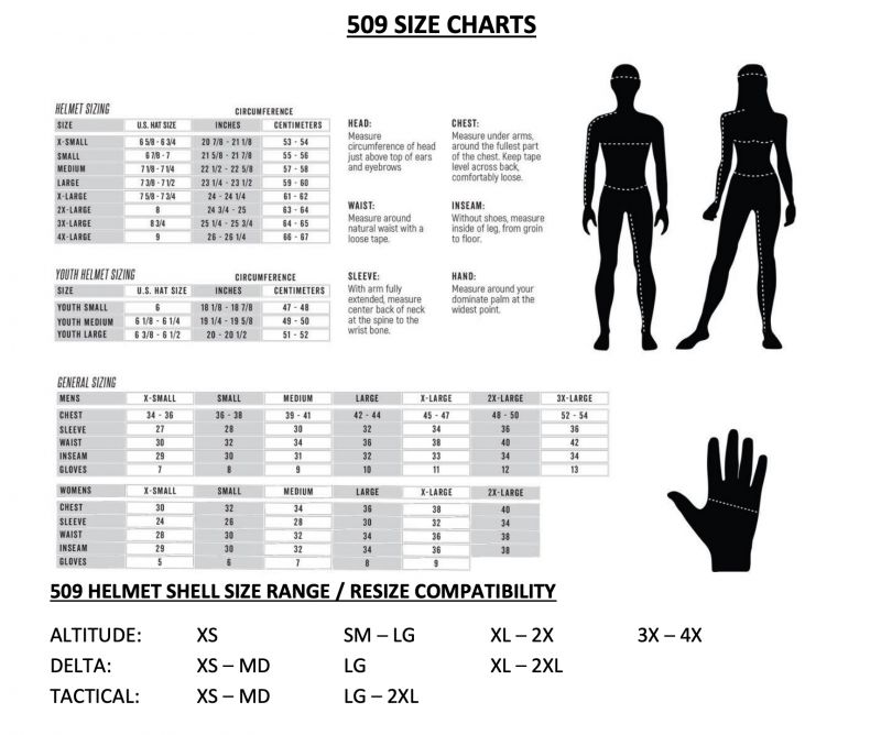 Accurately Fit Your Helmet with Schutts Sizing Charts
