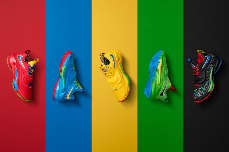 Are You Ready To Stand Out With Multicolored Basketball Shoes. Captivate The Court In Colorful Style
