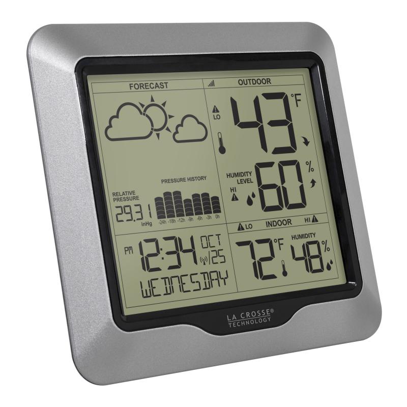 Best Wet Weather Station Under $100: La Crosse Technology Weather Clock With Barometric Pressure