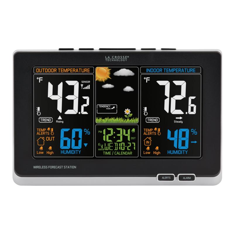 Best Wet Weather Station Under $100: La Crosse Technology Weather Clock With Barometric Pressure