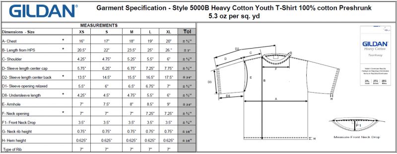 Find Your Ideal Gildan Youth TShirt Size A Detailed Size Guide