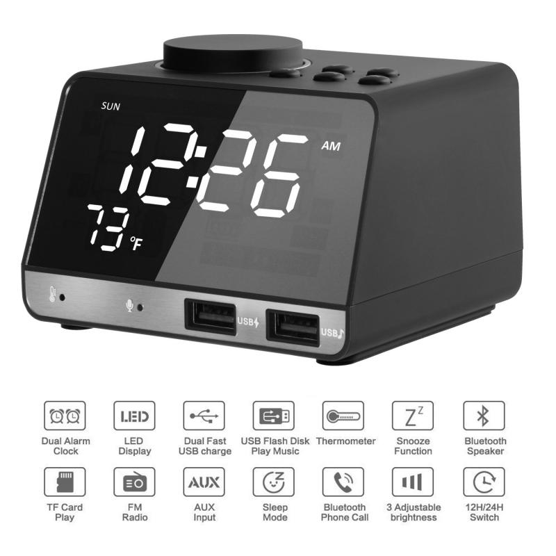 How can an alarm clock with built-in USB charging transform your mornings