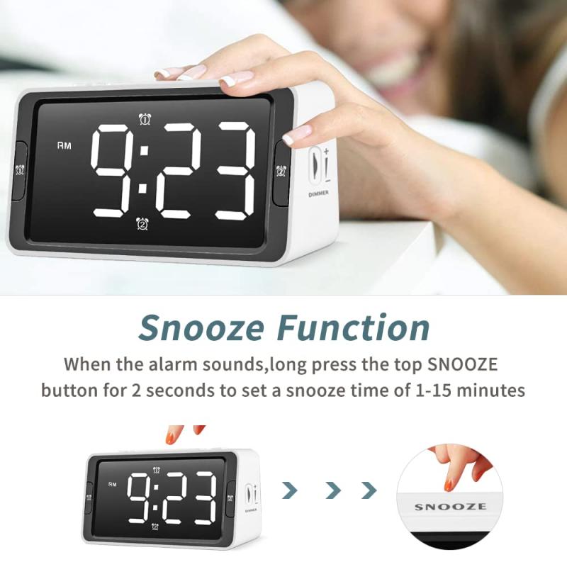 How can an alarm clock with built-in USB charging transform your mornings