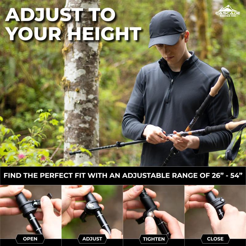 Lightweight Yet Durable: Cascade Mountain Tech Aluminum Folding Trekking Poles Take On The Trails