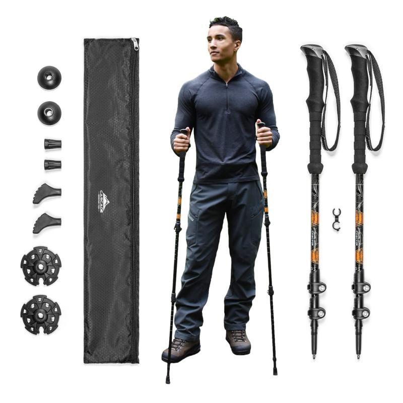 Lightweight Yet Durable: Cascade Mountain Tech Aluminum Folding Trekking Poles Take On The Trails