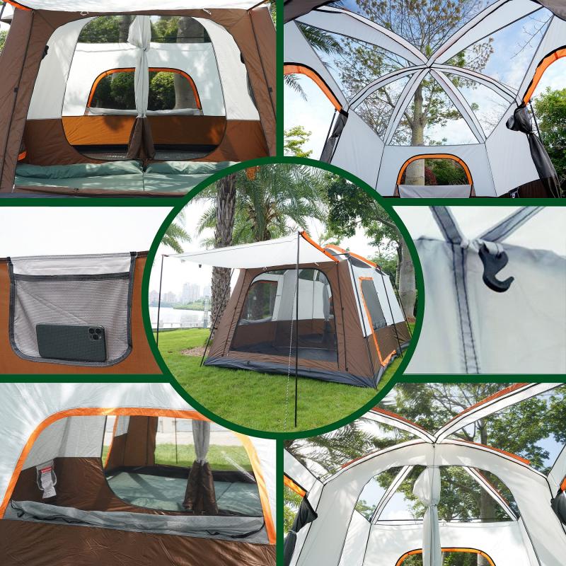 Looking for Extra Space and Comfort While Camping. Get the Details on This 9 Person Cabin Tent