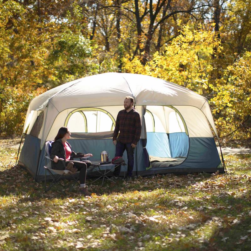 Looking for Extra Space and Comfort While Camping. Get the Details on This 9 Person Cabin Tent