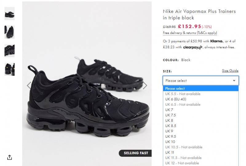 Looking for Nike VaporMax Plus. Here