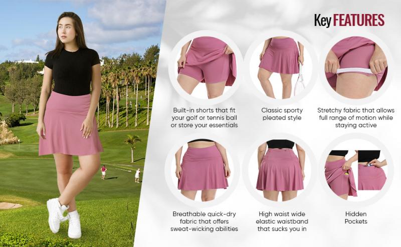 Looking For The Best Purple Skorts For Golf. Try These 15 Styles