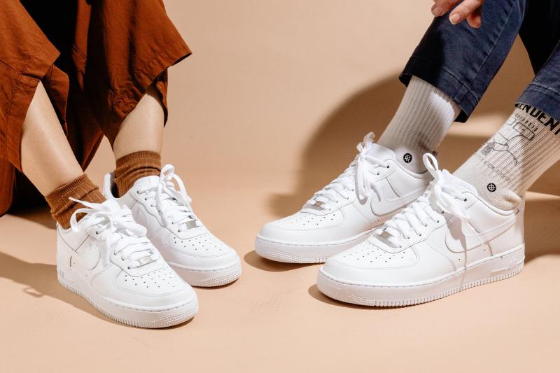 Looking for the Perfect Sneaker. Try On These White Air Force 5.5 Shoes