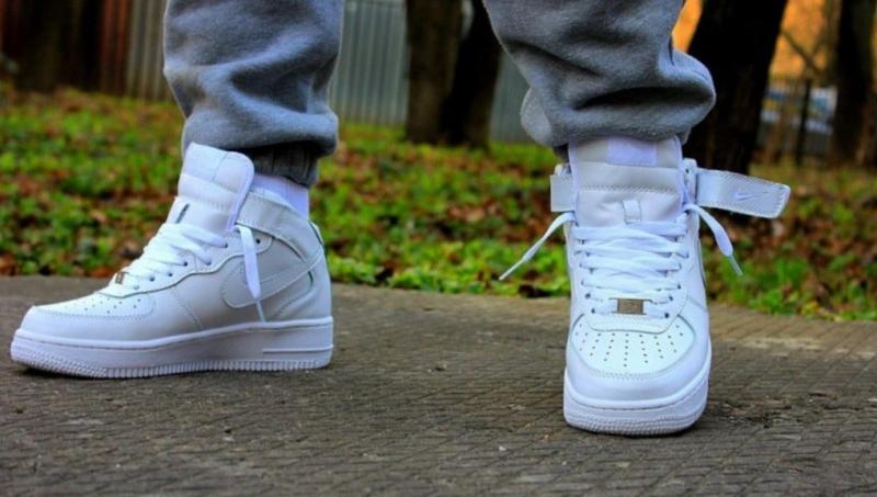 Looking for the Perfect Sneaker. Try On These White Air Force 5.5 Shoes