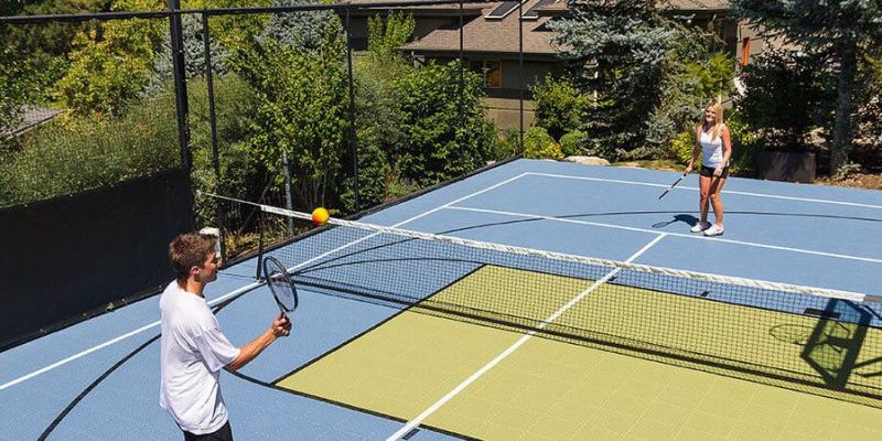 Need A Clean Tennis Court Fast: Use This Genius Tennis Court Squeegee Roller Trick