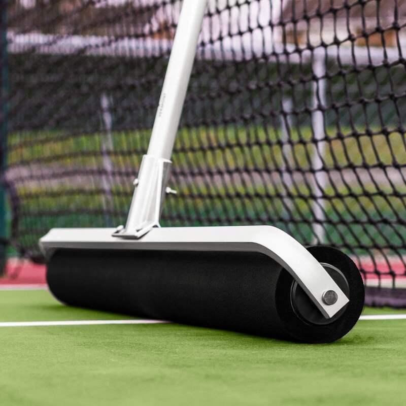 Need A Clean Tennis Court Fast: Use This Genius Tennis Court Squeegee Roller Trick