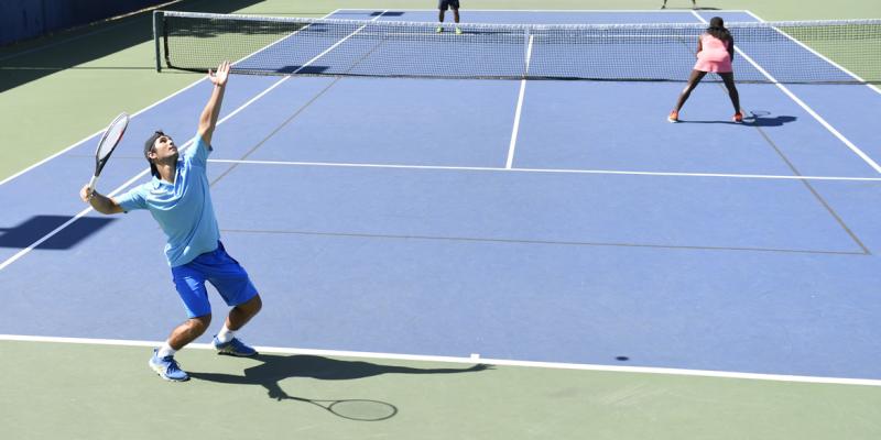 Need A Clean Tennis Court Fast: Use This Genius Tennis Court Squeegee Roller Trick