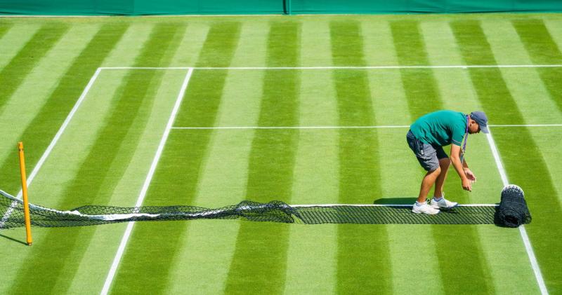 Need A Clean Tennis Court Fast: Use This Genius Tennis Court Squeegee Roller Trick