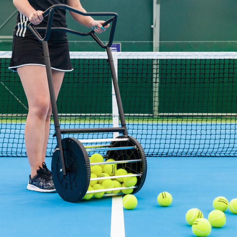 Need A Clean Tennis Court Fast: Use This Genius Tennis Court Squeegee Roller Trick