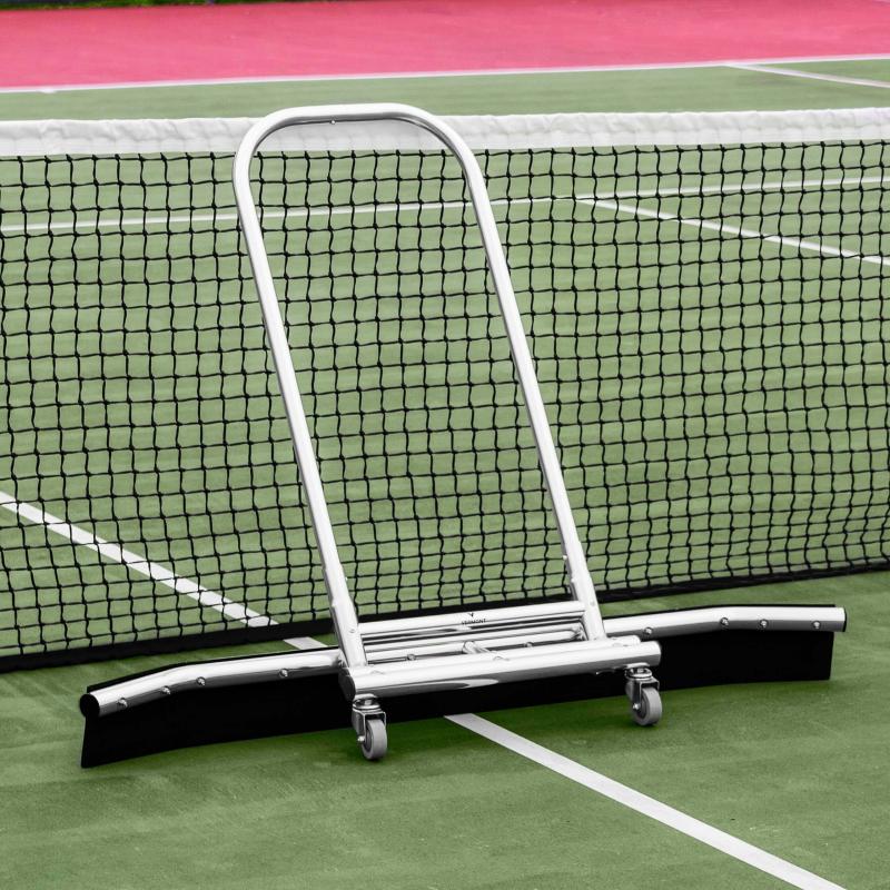 Need A Clean Tennis Court Fast: Use This Genius Tennis Court Squeegee Roller Trick