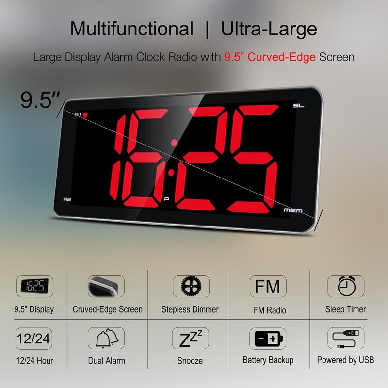 Need A Jumbo Clock For Easy Reading. Try These Huge Display Alarms