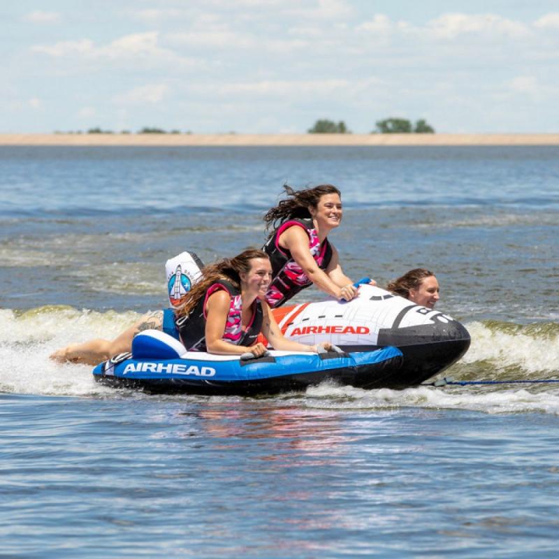 Ready To Get Wet With A 3-Person Inflatable Ride This Summer. Try An Airhead Hot Dog Towable