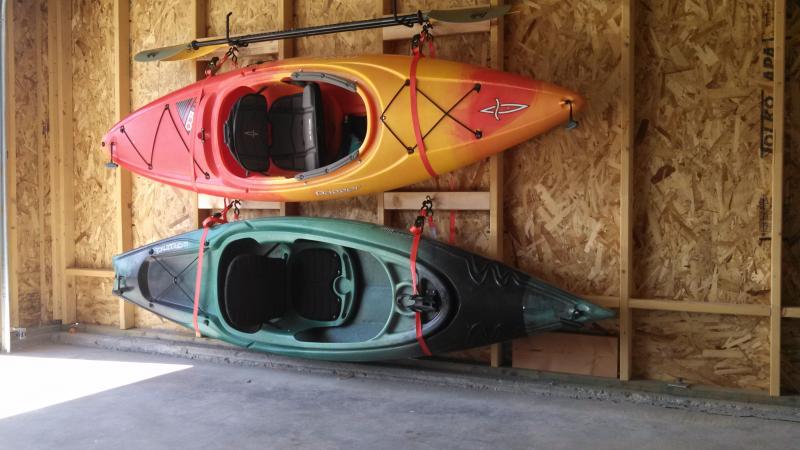 Ready to Hang Ordinary Kayaks on Walls. Here