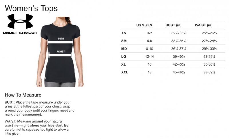 Under Armour Size  Fit Guide Charts for Youth Mens Womens  Goalie Sizes