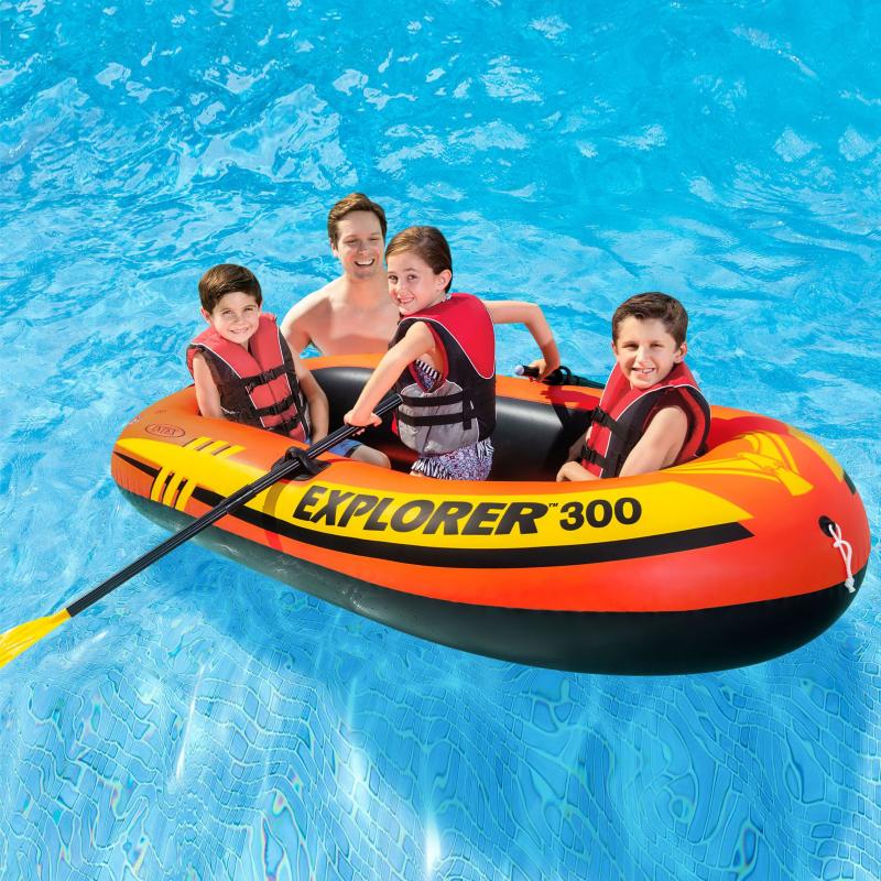 Want an Adventure This Summer on the Water. Intex Explorer 300 - The Ideal Inflatable Raft for Easy Fun