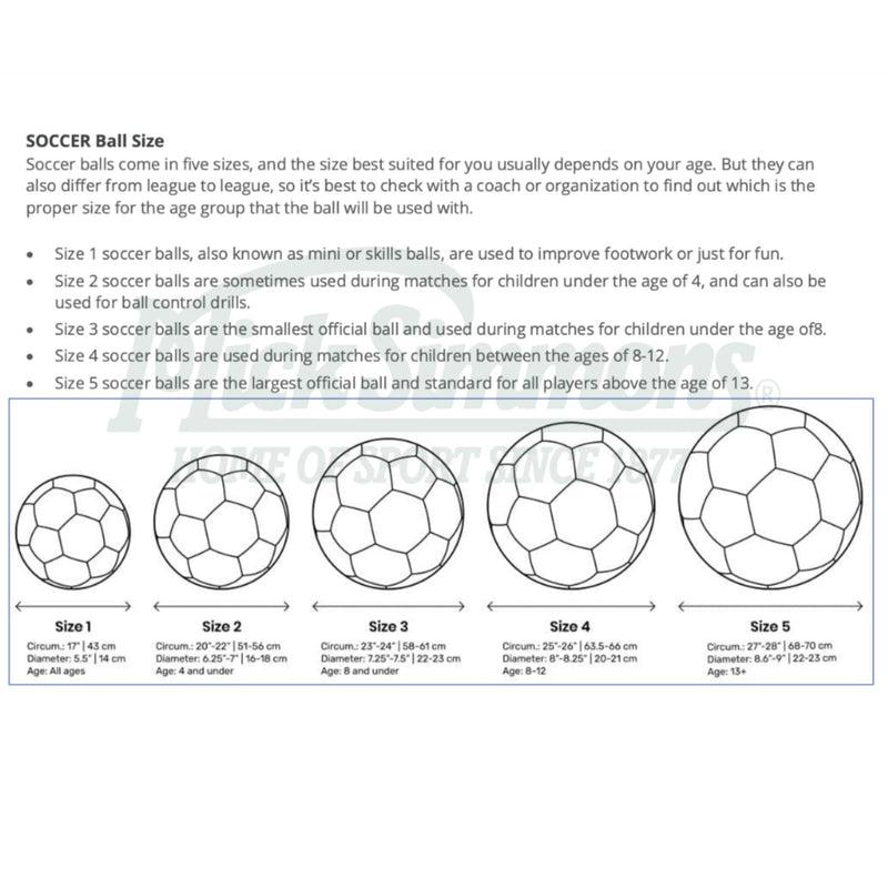 What is the most common standard soccer ball size